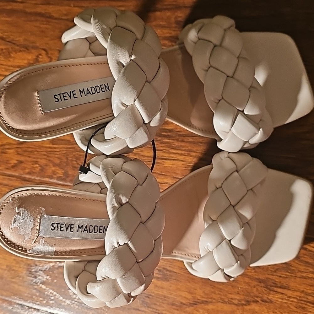 Steve Madden Women's Ivory Braided Sandals